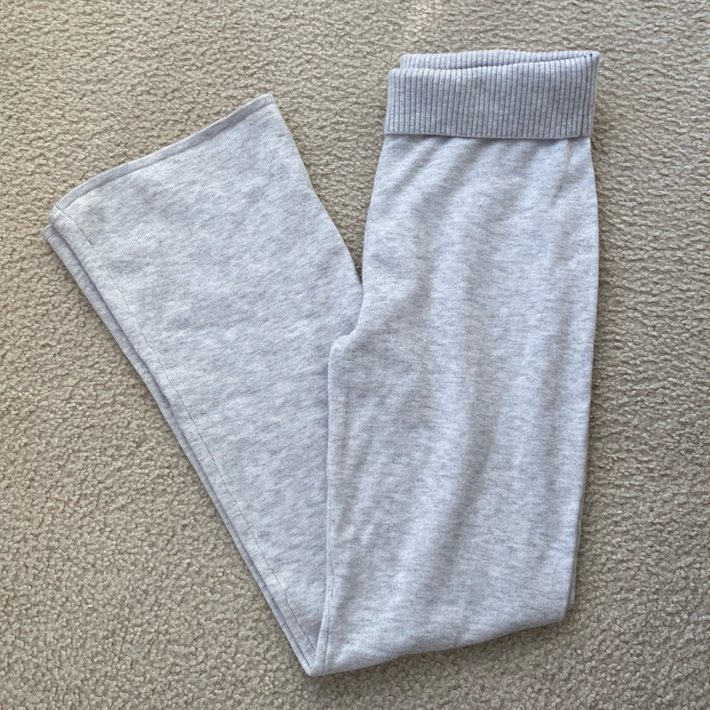 Gilly Hicks Sweater-Knit Foldover Waist Boot Pants